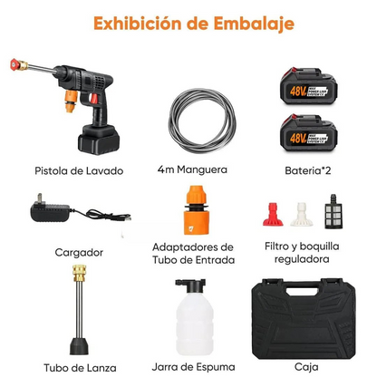 Hidrolavadora Inalámbrica con MALETÍN! + 8 ITENS Y 2 BATERÍAS DE REGALO