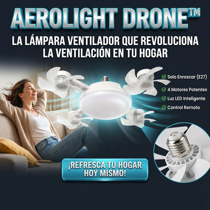 AEROLIGHT DRONE™ Lámpara LED con Ventilador Múltiple Estilo Dron - LA SEGUNDA UNIDAD POR SOLO + Q179.90